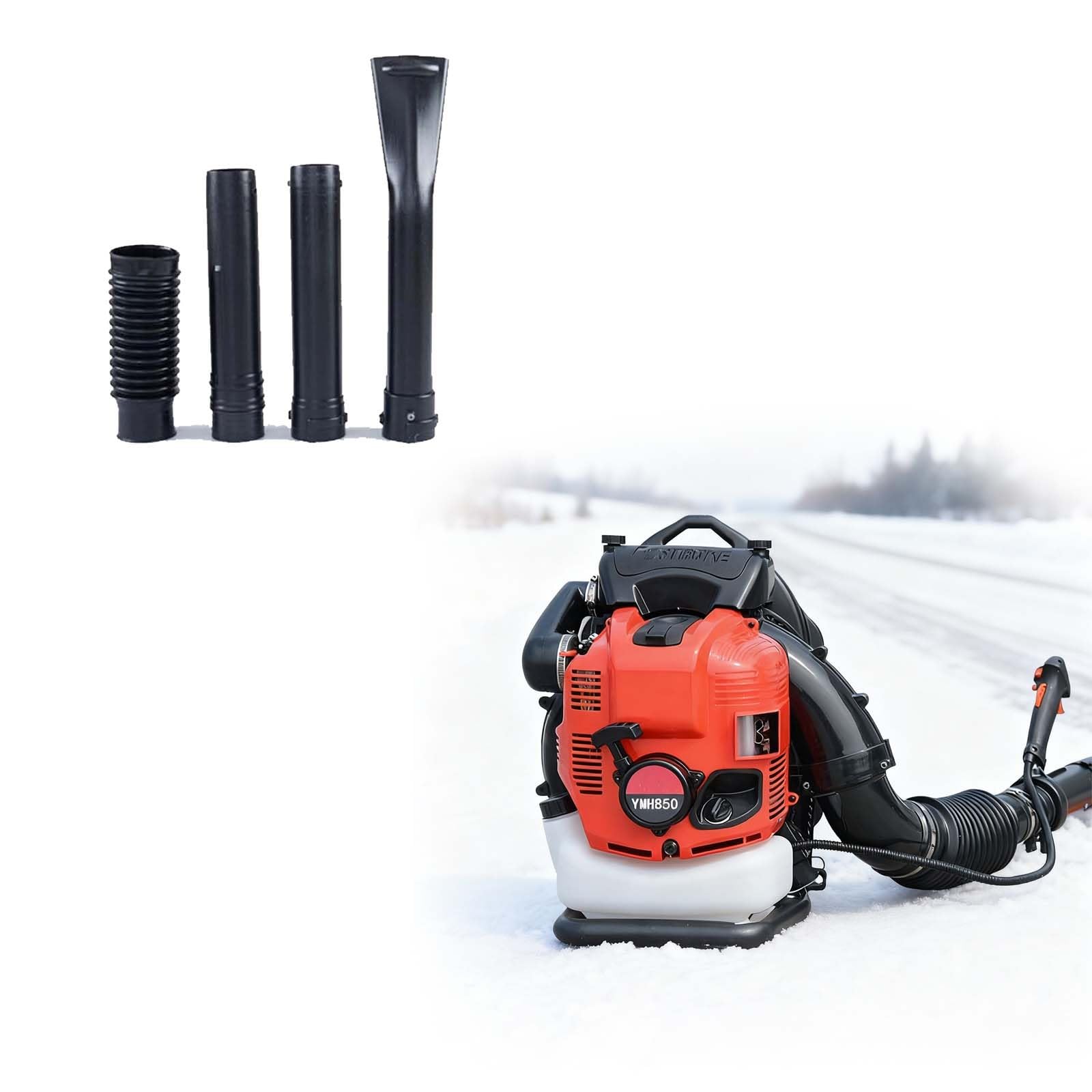 Soplador De Mochila De Gasolina De 4 Tiempos, Soplador De Hojas Y Nieve De Alta Eficiencia, No Requiere Mezcla De Combustible, Gran Volumen De Aire para Limpieza De Hojas En El Jardín(Red)