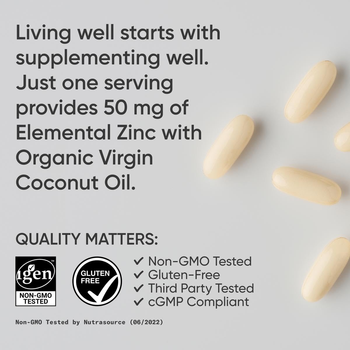 Sports Research® Zinc Picolinate 50mg w/Organic Coconut Oil, 120 Softgels — Amazon image 4