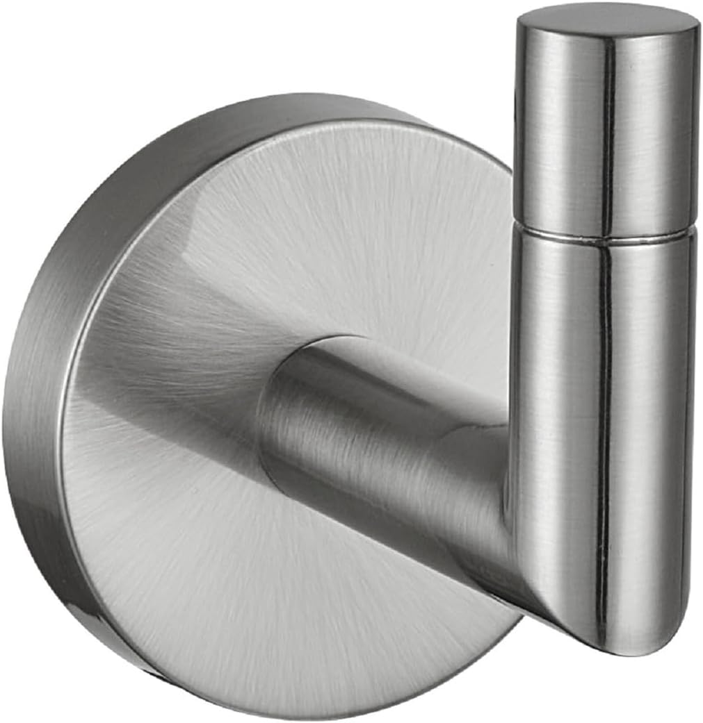 Robe Hook - Bathroom, Bedroom, Closet - Satin Nickel Finish