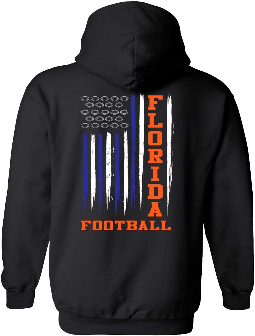 Football Team Color American Flag Unisex Hooded Sweatshirt