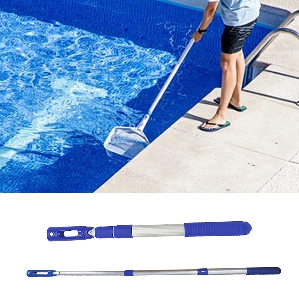 REDYY Cleaning Rod,Adjustable Swimming Pool Cleaner Handle Rod 3 Section Telescopic Poles Accessories for Skimmer Net and Rakes Attachments