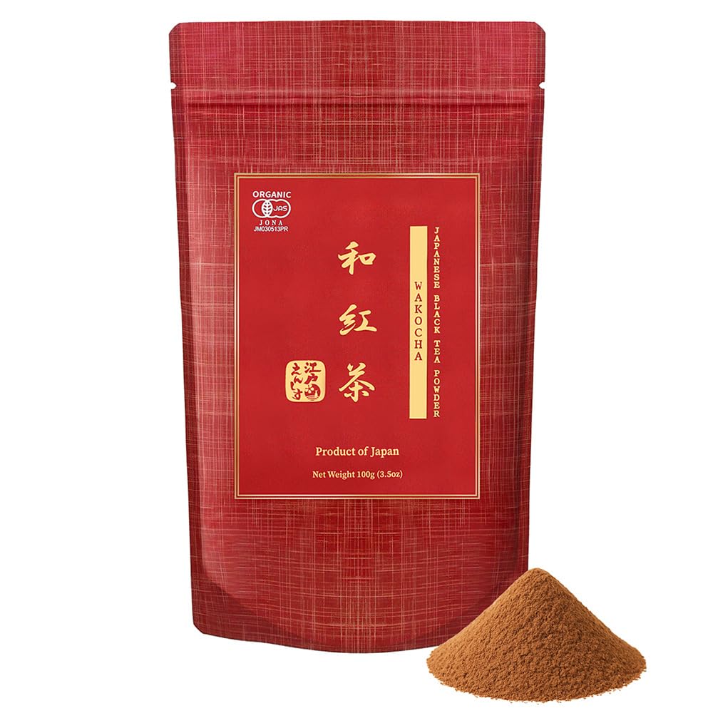 YEDOENSIS KYOTO Wakocha - Organic Japanese Black Tea Powder (3.5 oz) Wakocha 3.5 Ounce