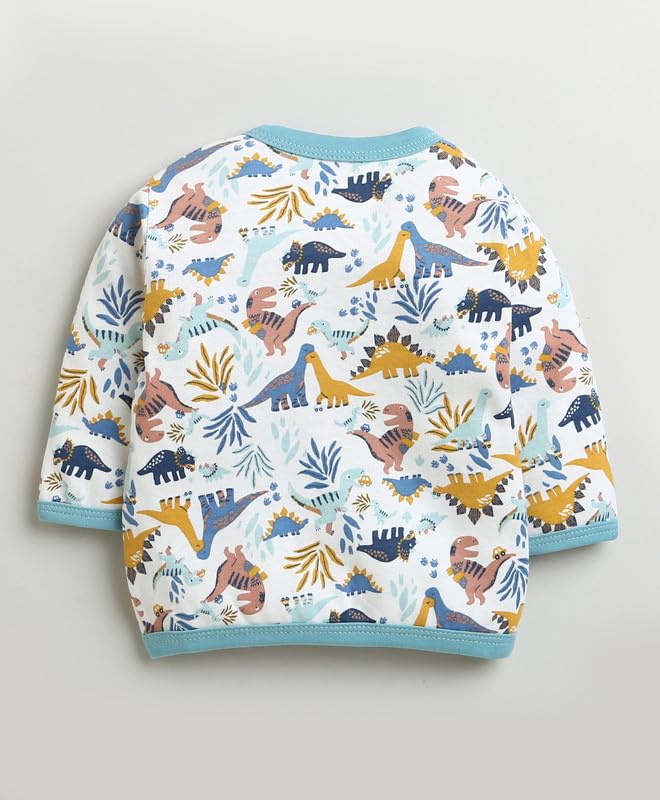 Image of BUMZEE Baby Boys Regular Fit Full Sleeves V-Neck Cotton Jablas,Pack of 3