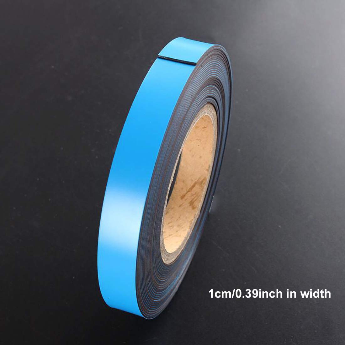 Rolka taśmy magnetycznej, kolorowe, cienkie paski, magnes, suchościeralna, tablica graficzna, 10 mm, 10 m, do oznaczania siatki, magnetyczna taśma samoprzylepna (niebieska)