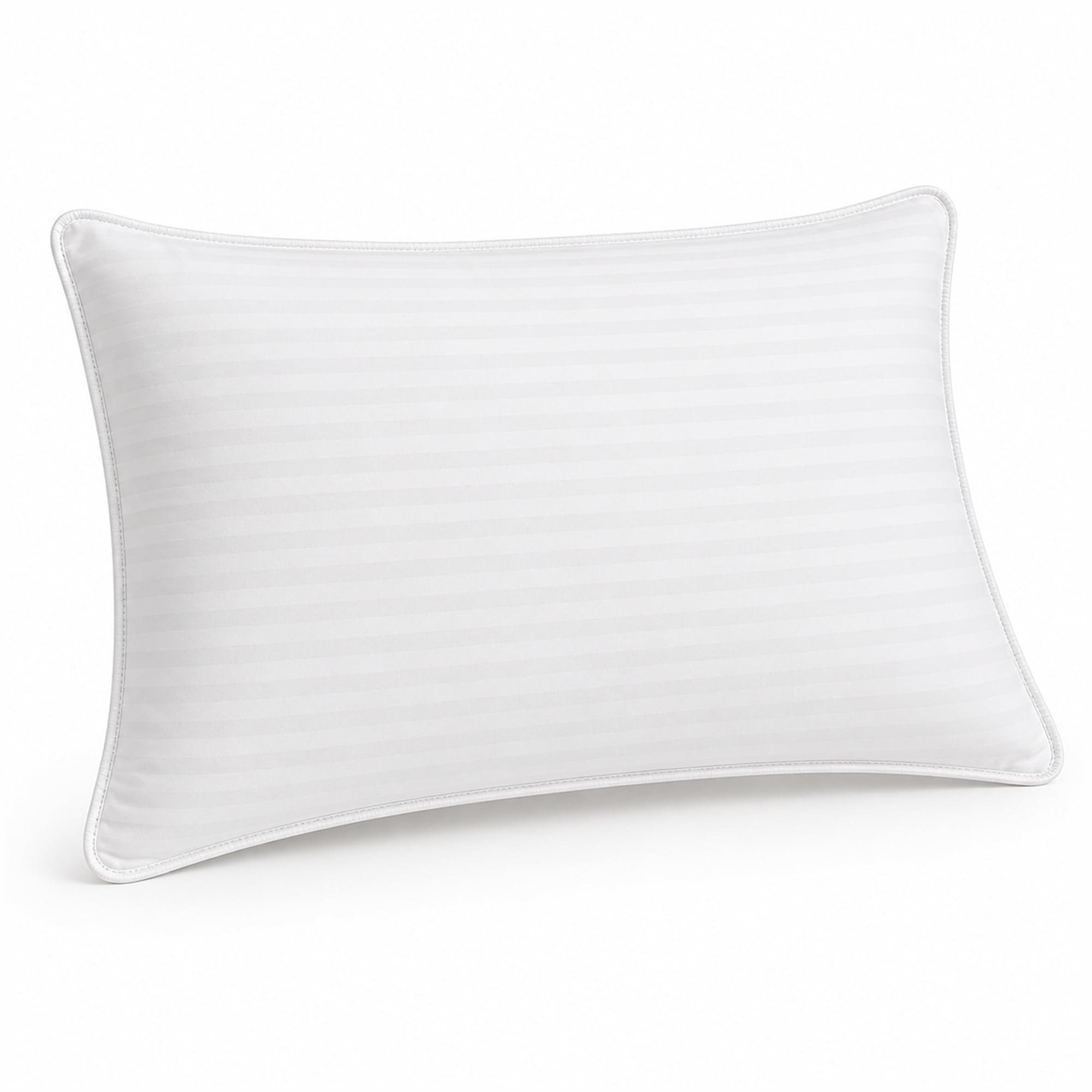 Linen Empire 1 Pack Hotel Quality Pillow - Bounce Back Bed Striped Pillow for Side Sleepers, Medium Support – Hypoallergenic Ultrabounce Filling - Approx. 75 x 50 cm