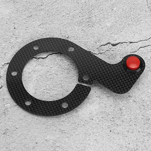 Miniatura 9 de Kits de botones externos de cuerno de fibra de carbono para MOMOOMPNardiSparco 6 Bolt Steering Wheel (par)