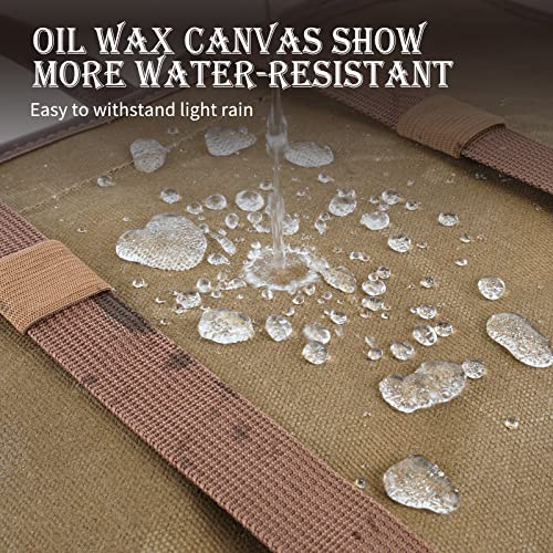 Nicecnc Motorcycle Saddle Bags, Vintage Oil Waxed Canvas Motorcycle Saddlebags, Motorcycle Panniers Side Throw Over Saddle Bags Compatible With Harley Honda Suzuki Yamaha Adventure Street Glide Brown #TOP2