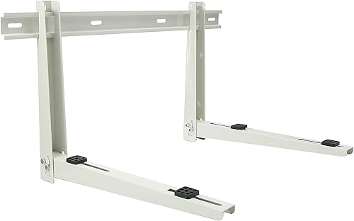 Soporte de montaje en pared para exteriores con barra transversal Mini soporte dividido para aire acondicionado sin conductos y sistemas de bombas
