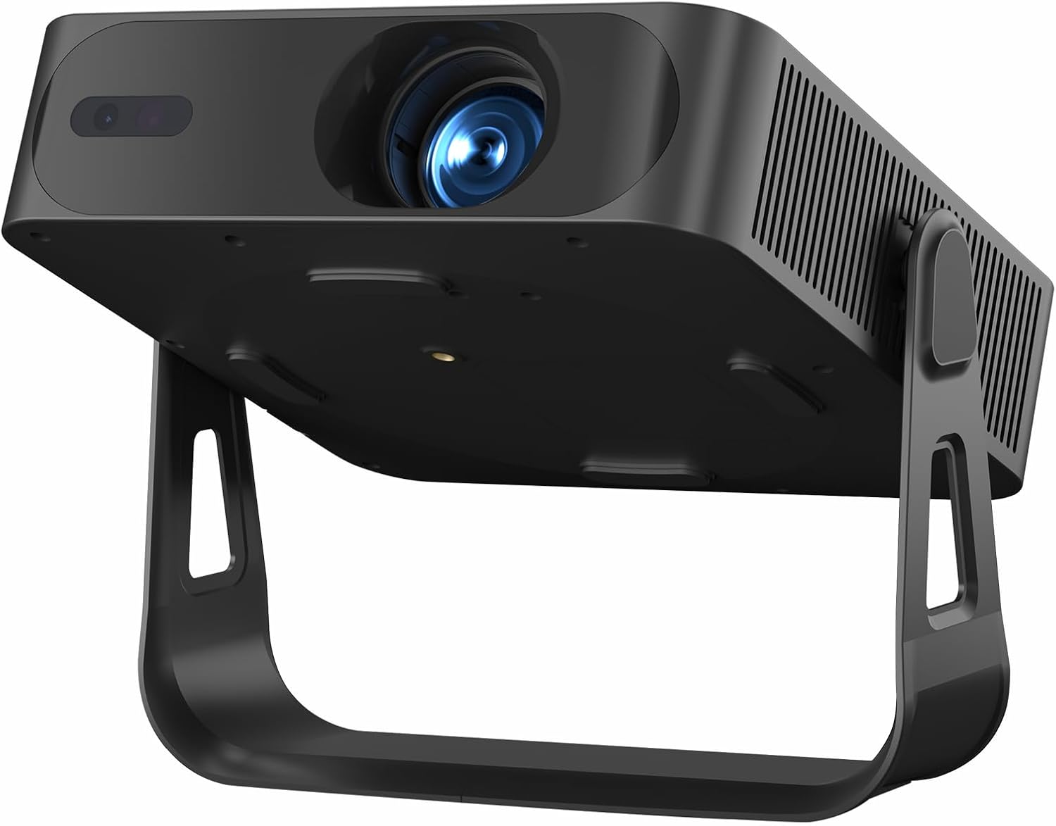 [Officially-Licensed App & Auto Focus]Obsidian Smart Mini Projector with WiFi and Bluetooth, XuanPad 4K Support Movie Projector, Portable Native 1080P Outdoor Projector with 360° Stand