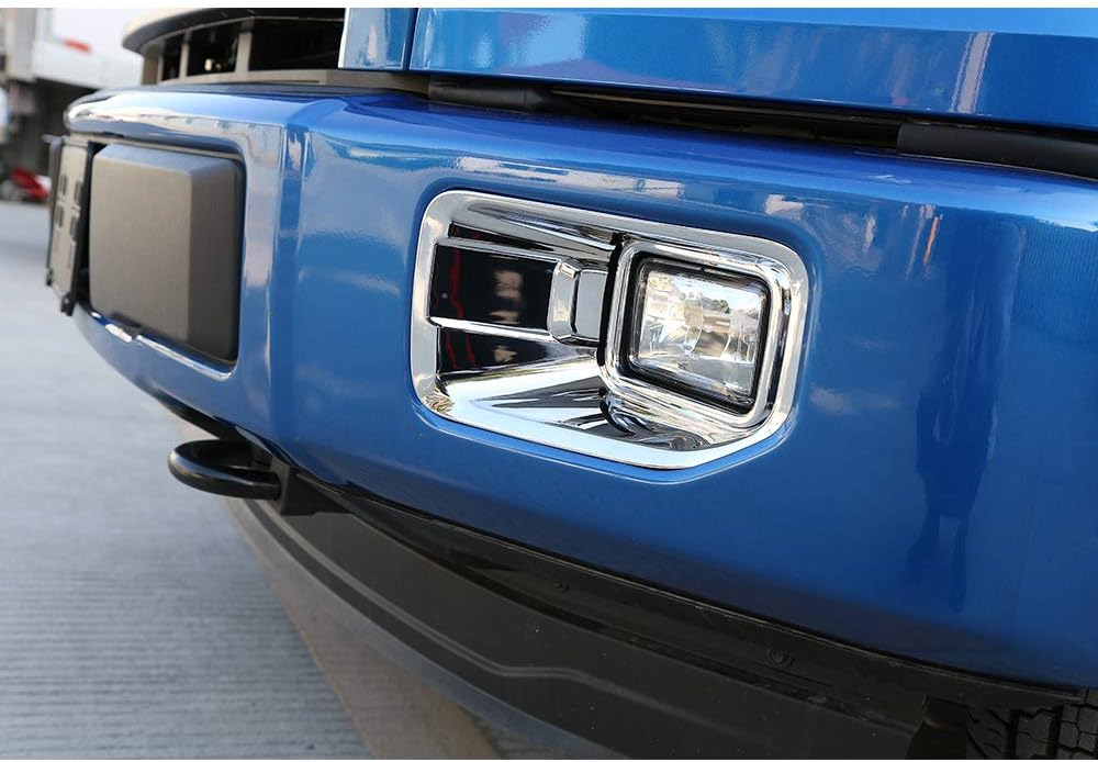 JeCar Front Fog Light Lamp Cover Bezel Trim Exterior Accessories for Ford F150 XLT 2015-2020 (Chrome)