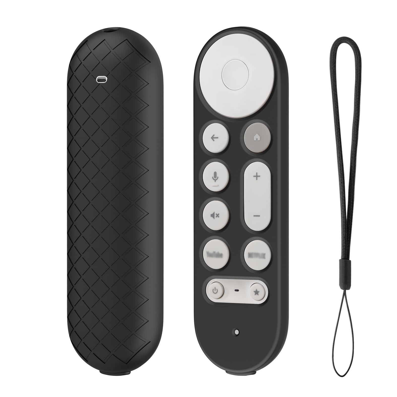 USTIYA Remote Case for Google TV Streamer 4K 2024 Protective Control Cover Silicone (Black)