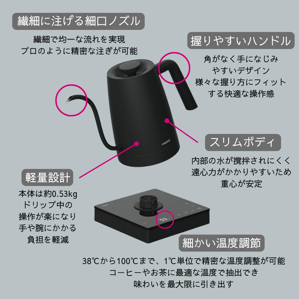Amazon.co.jp : HARIO(ハリオ) エレクトリックケトル・ライラ 電気