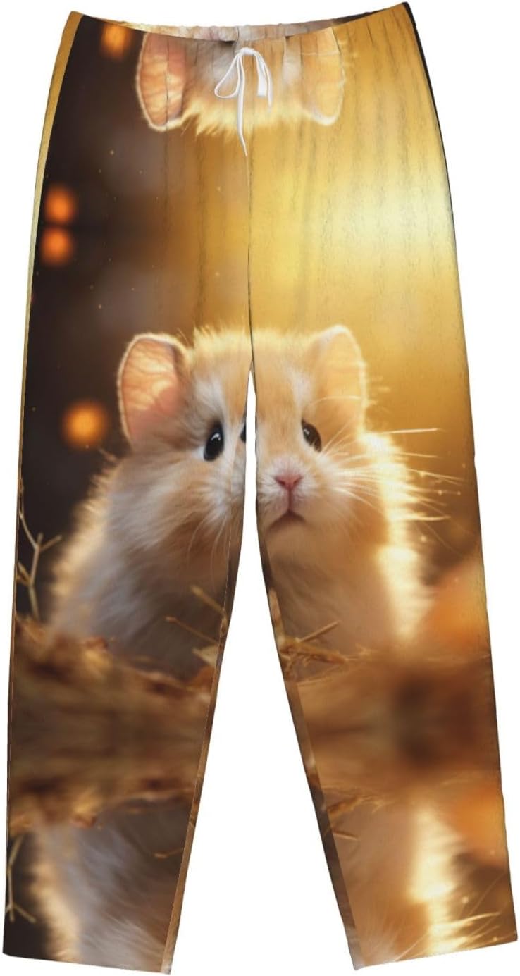 Cute Animal Print Cozy Christmas Pajama Pants,Flannel Pajama Bottoms,Cater To Various Body Types