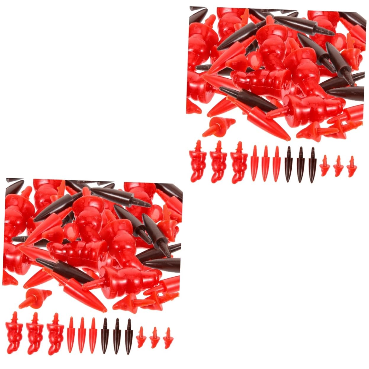 Zerodeko 2 Sätze Weihnachts-bastel-schneemann-nasenzubehör Schneemann Selber Machen -kit Kleine nase Bausatz Schneeball Stuffer Rot Plastik 200 Stück * 2
