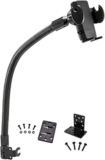 Arkon Car or Truck Seat Rail or Floor Phone Holder Mount for iPhone 14/Pro Max/Pro, Samsung Galaxy S22/Ultra, S21, Sonim XP3, Black