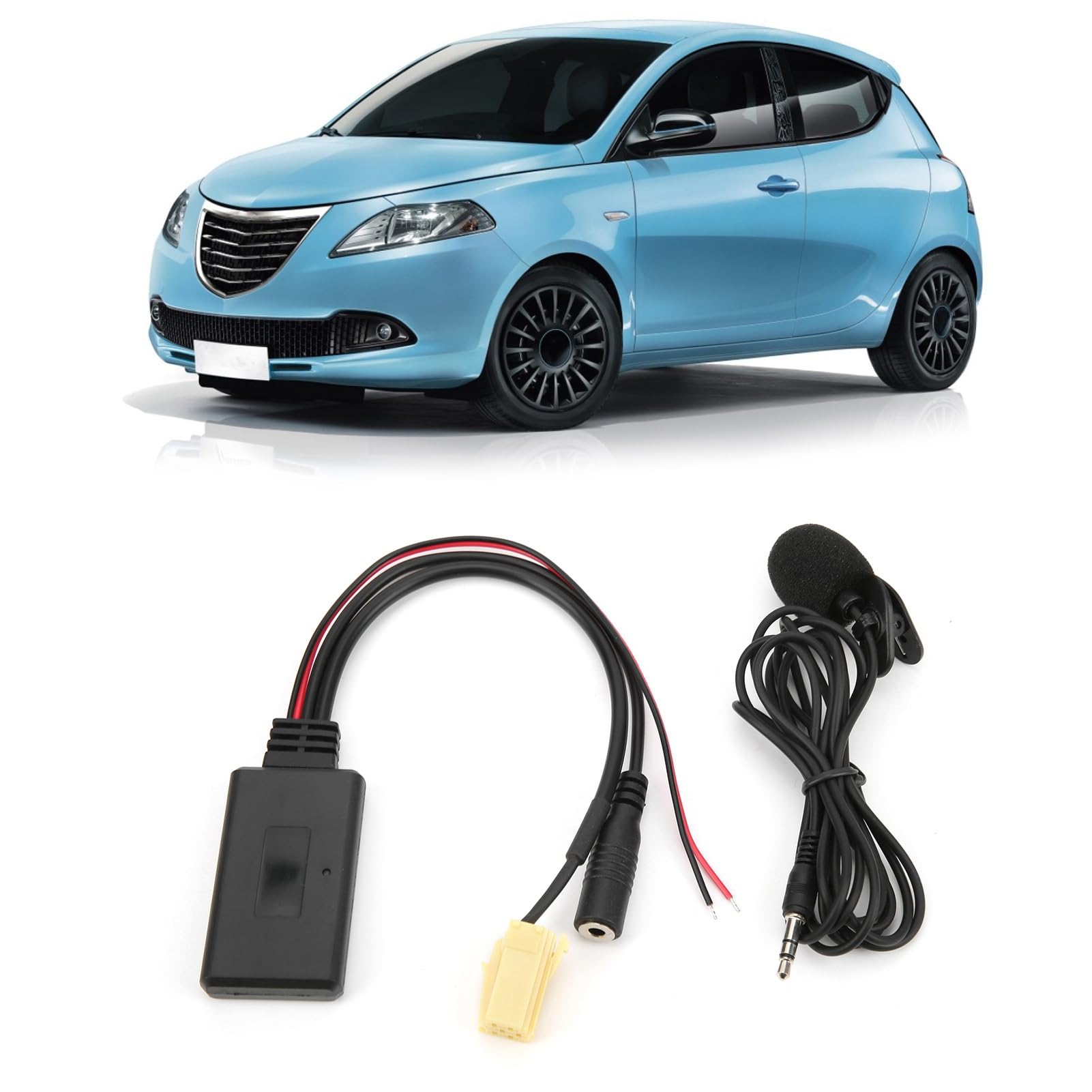 aqxreight Adattatore 5.0 per Auto con Microfono Senza Fili per/Grande Punto/Qubo/Fiorino - Trasmissione Ad Alta Fedeltà e Chiamate Chiare
