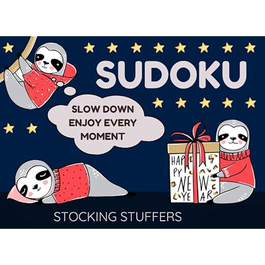 Stocking Stuffers: Sudoku Funny Sloths. New Gag Gift for Teens and Adults for Christmas 2021