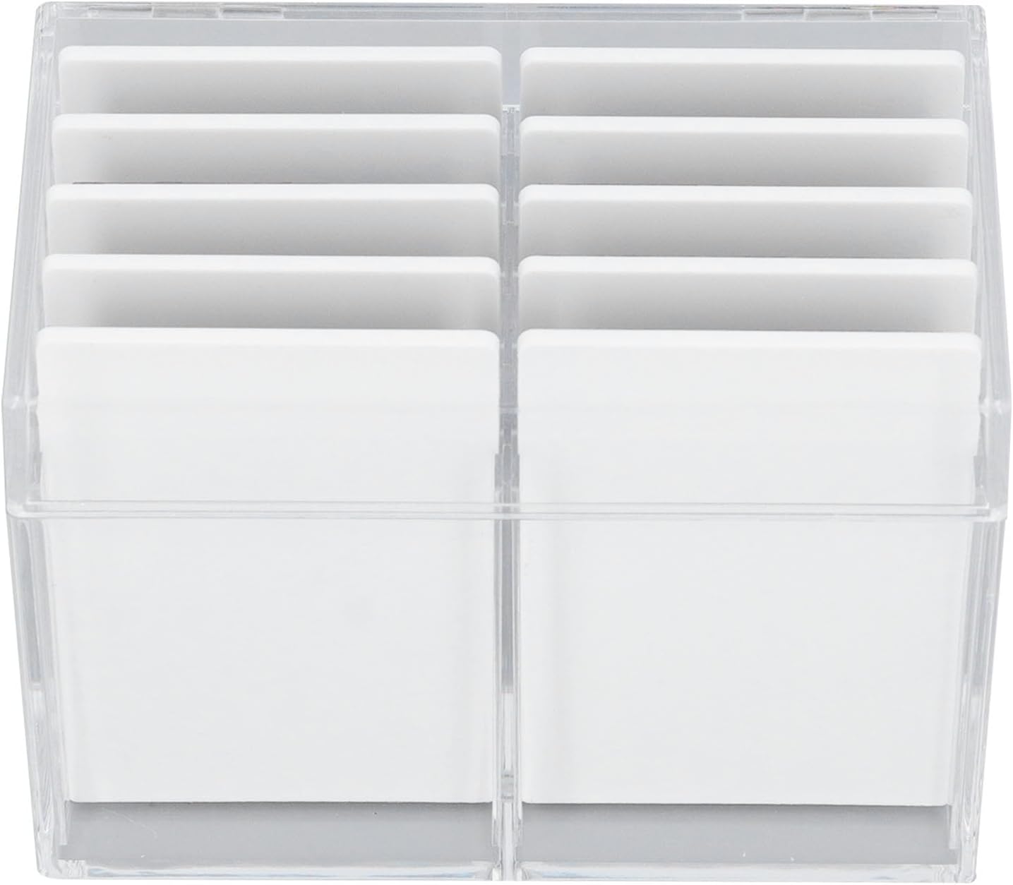 10 Layers Acrylic Eyelash Storage Box, False Eyelashes Holder with Magnetic Bottom, Clear Display Pallet for Lash Technicians, Includes 10 PP Eyelash Boards for Salon or (Transparent)
