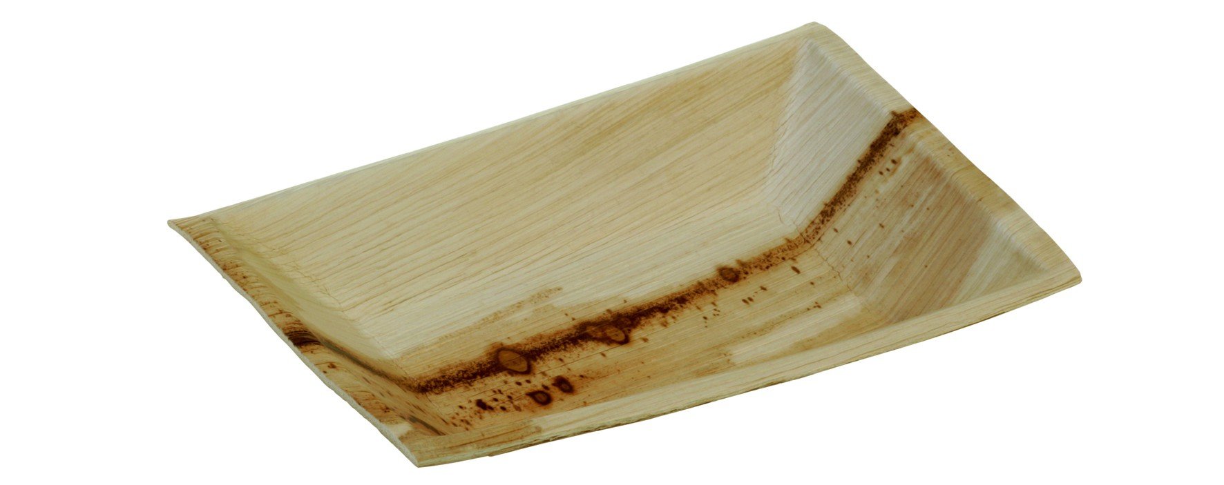 Plat Rectangulaire Feuille de Palmier Biodégradable 12x17 cm - SDG - Lot de 200 - Feuilles de palmier