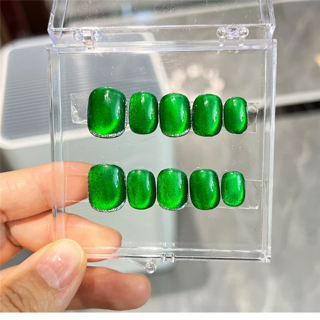 Short Fake Nails Stickers Reusable Set Press Nail Art Tips False Accessories