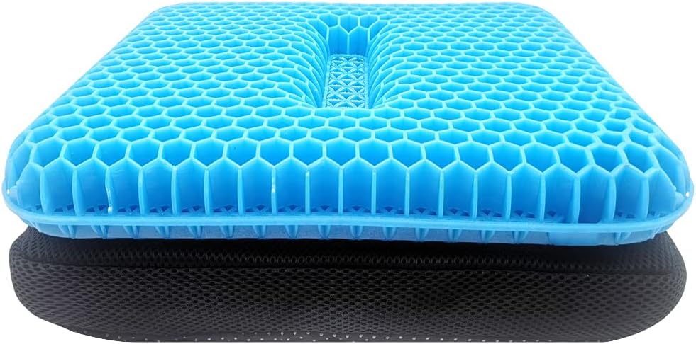 Double-Sided Gel Seat Cushion, Thicken Egg Seat Cushion,Non-Slip Cover,Help in Relieving Back Pain & Sciatica Pain,Seat Cushion for The Car,Office,Wheelchair&Chair.Breathable : Office Products