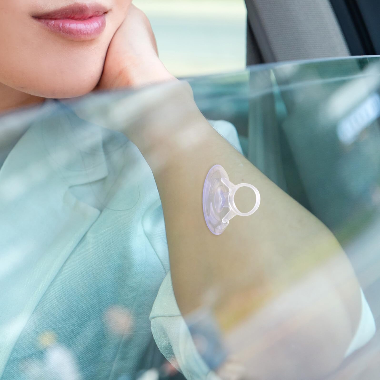 200 piezas Ventosas Mini Transparente con Lazo Ventosas de Goma Reutilizables para Parasol de Coche Compatible con Puertas de Vidrio y Espejos Uso Automotriz y Hogar