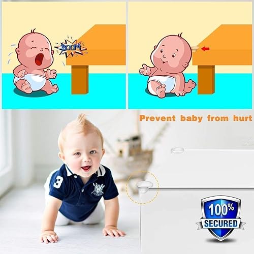 Miniatura 4 de 8 protectores de esquina a prueba de prueba, suaves y elásticos, protectores de esquina de borde transparente, parachoques de esquina de mesa para