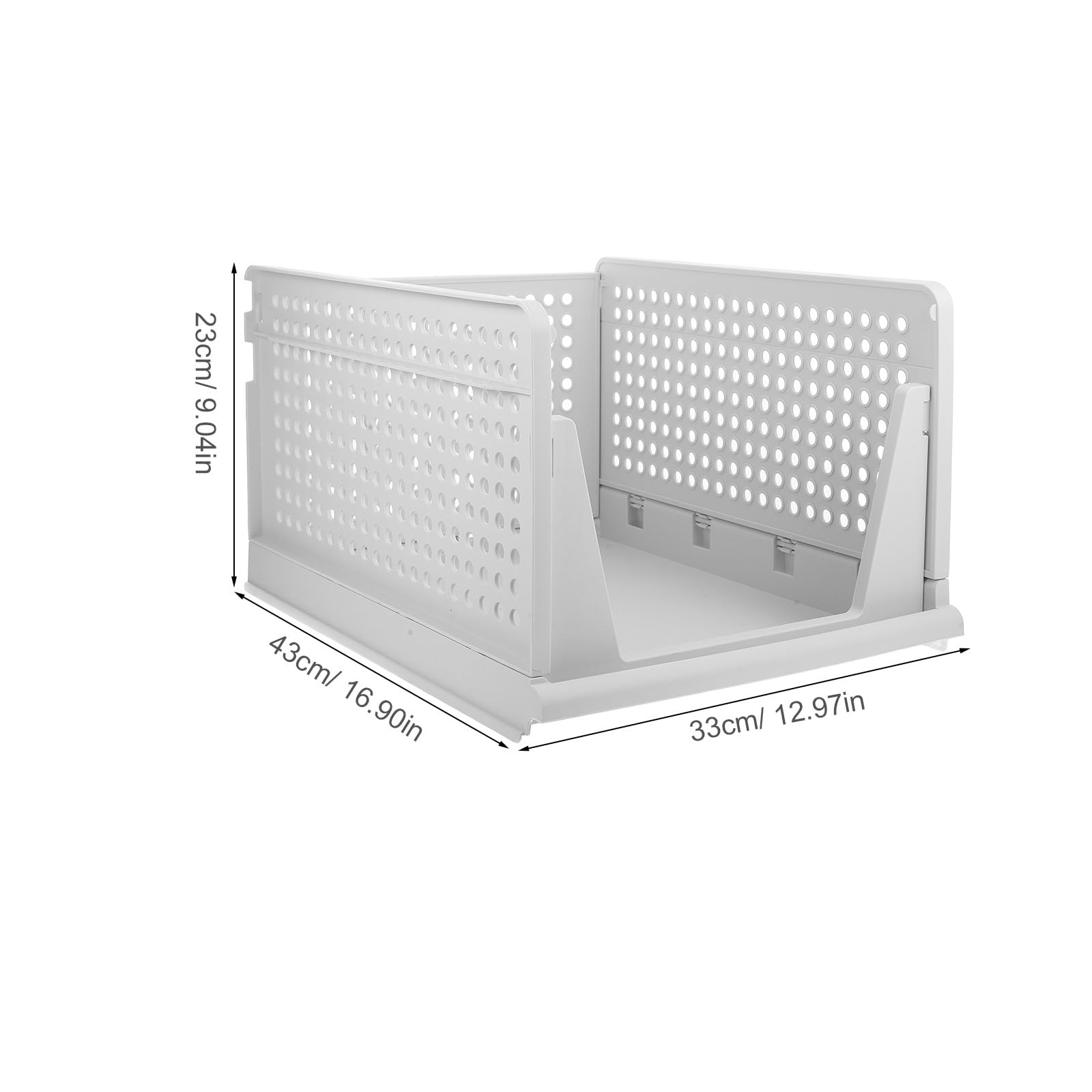 HOMSFOU Organisateur de Tiroir Empilable Panier de Rangement Simple et Moderne Blanc en ABS et Tiroir Coulissant Diviseurs Réglables pour Armoire et Vêtements