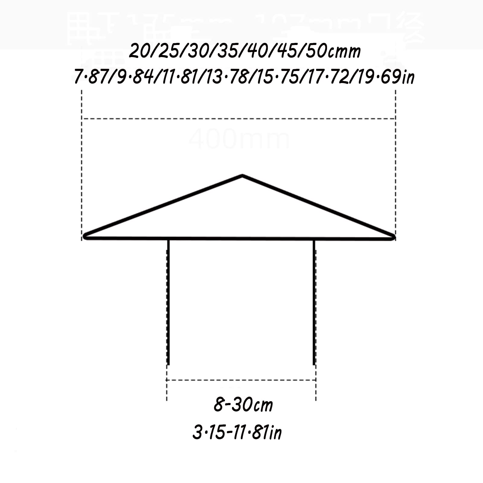 Generisch Tapa de lluvia de acero inoxidable para chimenea, protección universal, diámetro de 10 cm
