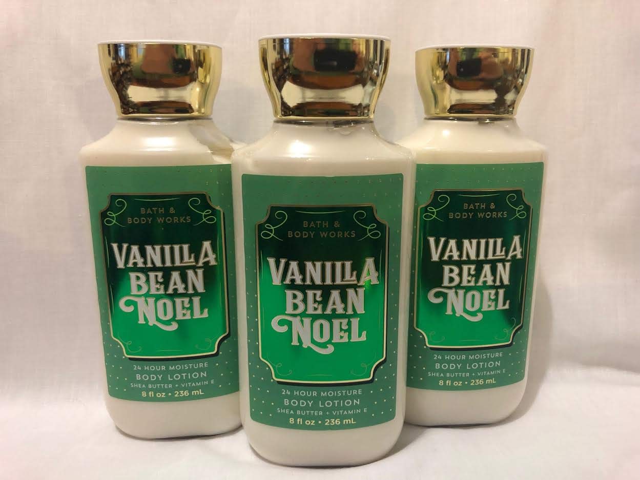 Bath and Body Works Holiday Traditions 2019 Vanilla Bean Noel 3 Pack Body Lotions Set 8 Fl Oz each