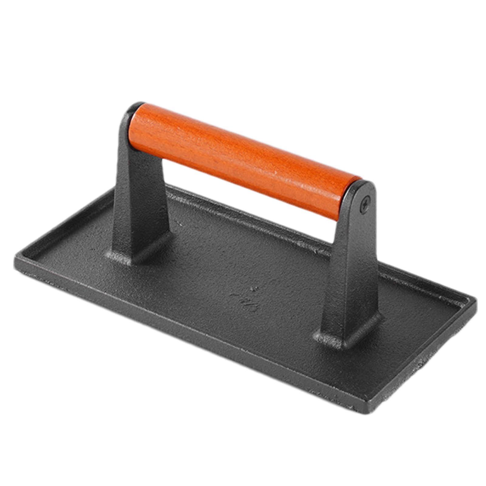 Pressa per Hamburger, schiaccia Hamburger | Pressa Manuale per | schiacciapatate in ghisa per hamburger e bacon,Griglia a piastra piatta per cucinare, spatola per barbecue con impugnatura er