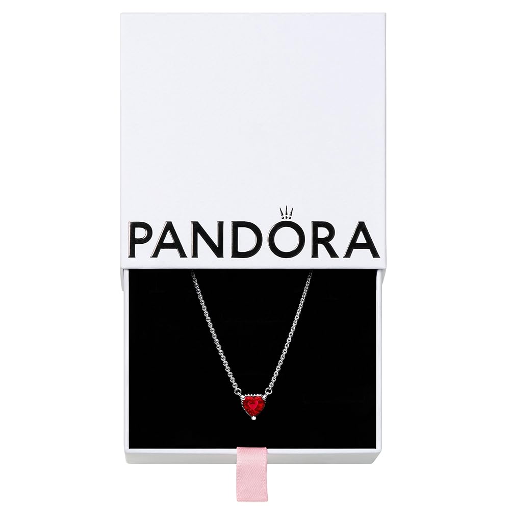 Jewelry Candy Toys  サンバイザー Amazon.com: PANDORA Sparkling Heart Halo Pendant Collier