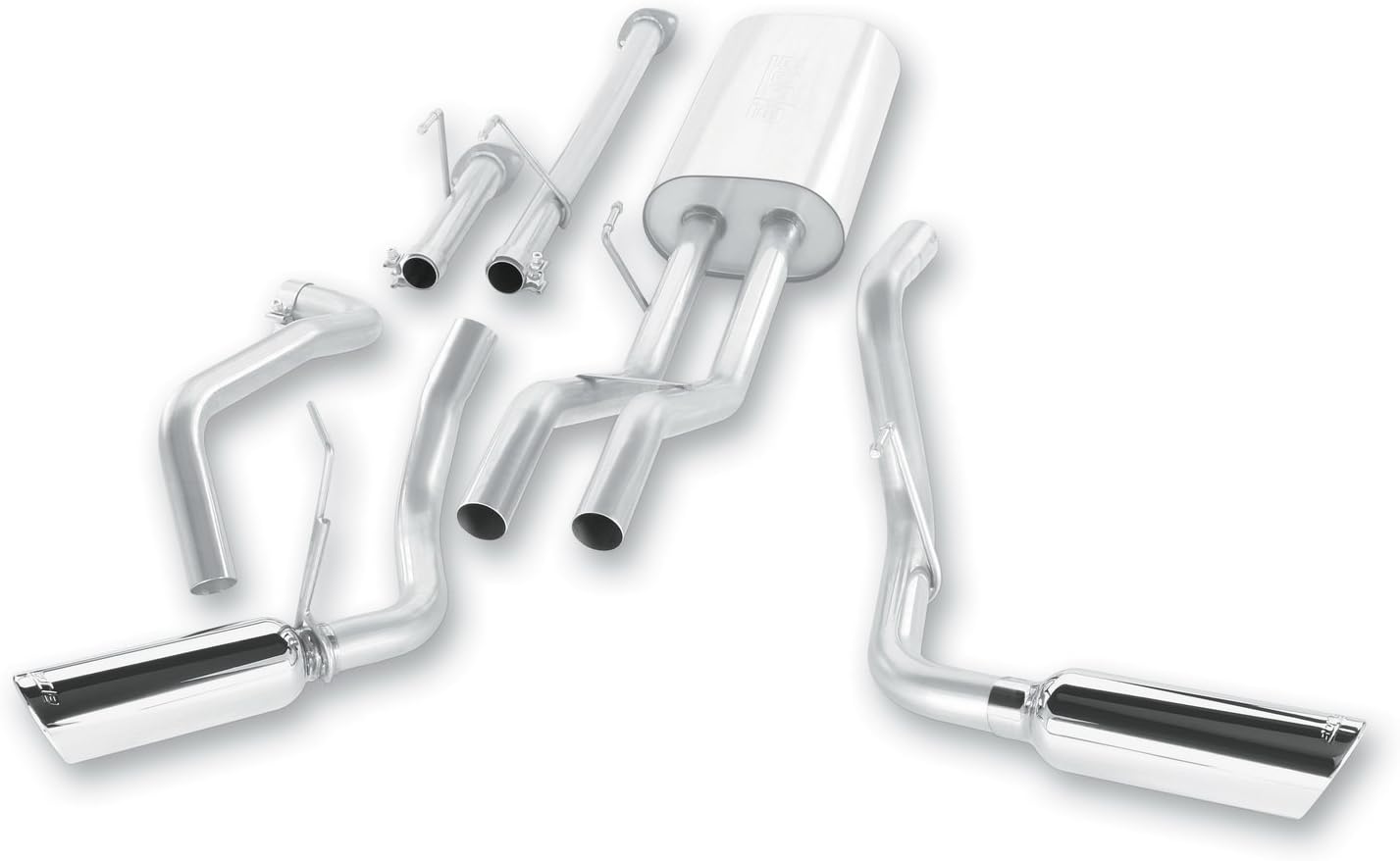BORLA 140332 Cat-Back System for '09-'13 Toyota Tundra 4.6L/ 5.7L V8 AT 2&4WD Reg. Cab (8' 2") Bed 145.7" WB/Double Cab (6' 7") Bed 145.7" WB/CrewMax (5' 7") Bed 145.7" WB. BORLA System Is True Dual
