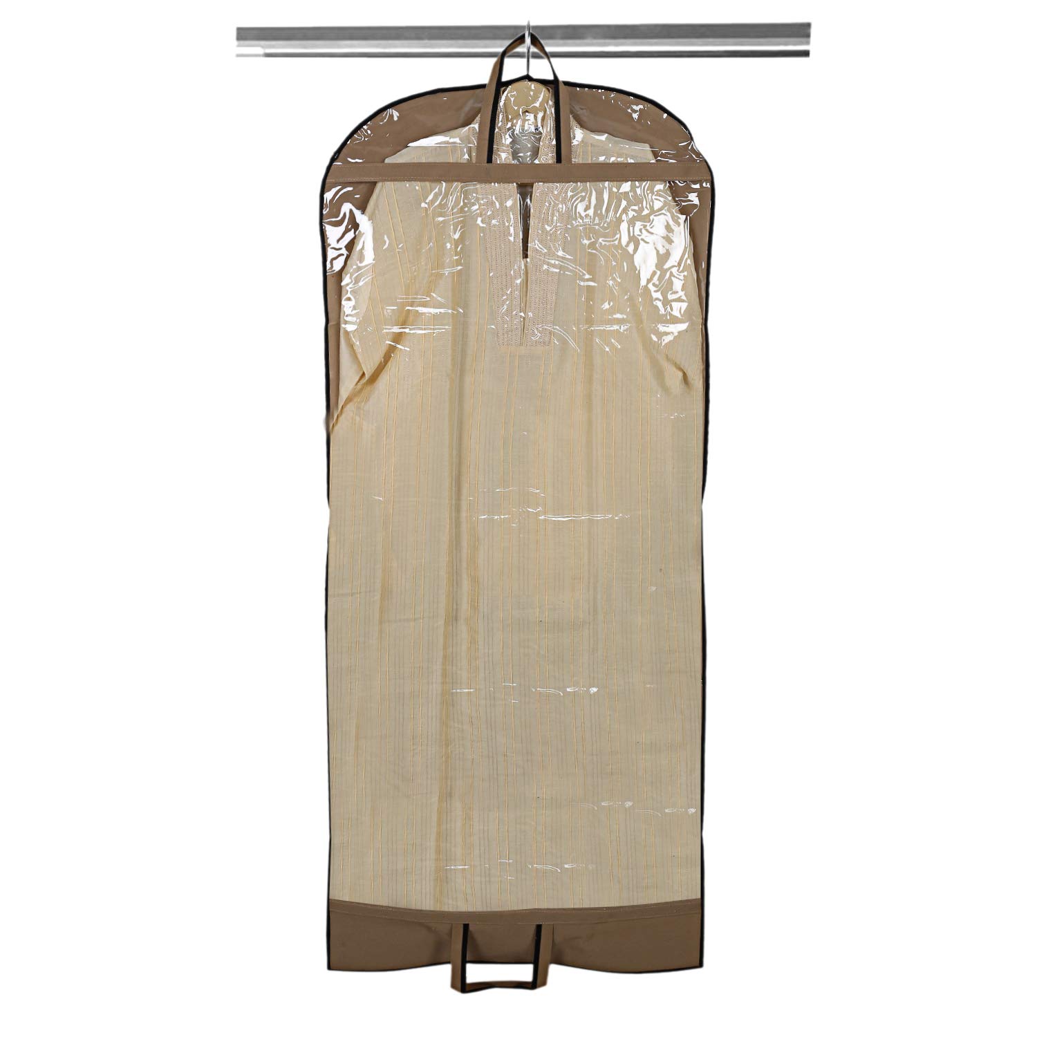 Kuber Industries Włóknina 3-częściowy długi pokrowiec Sherwani (brązowy) -CTKTC5872