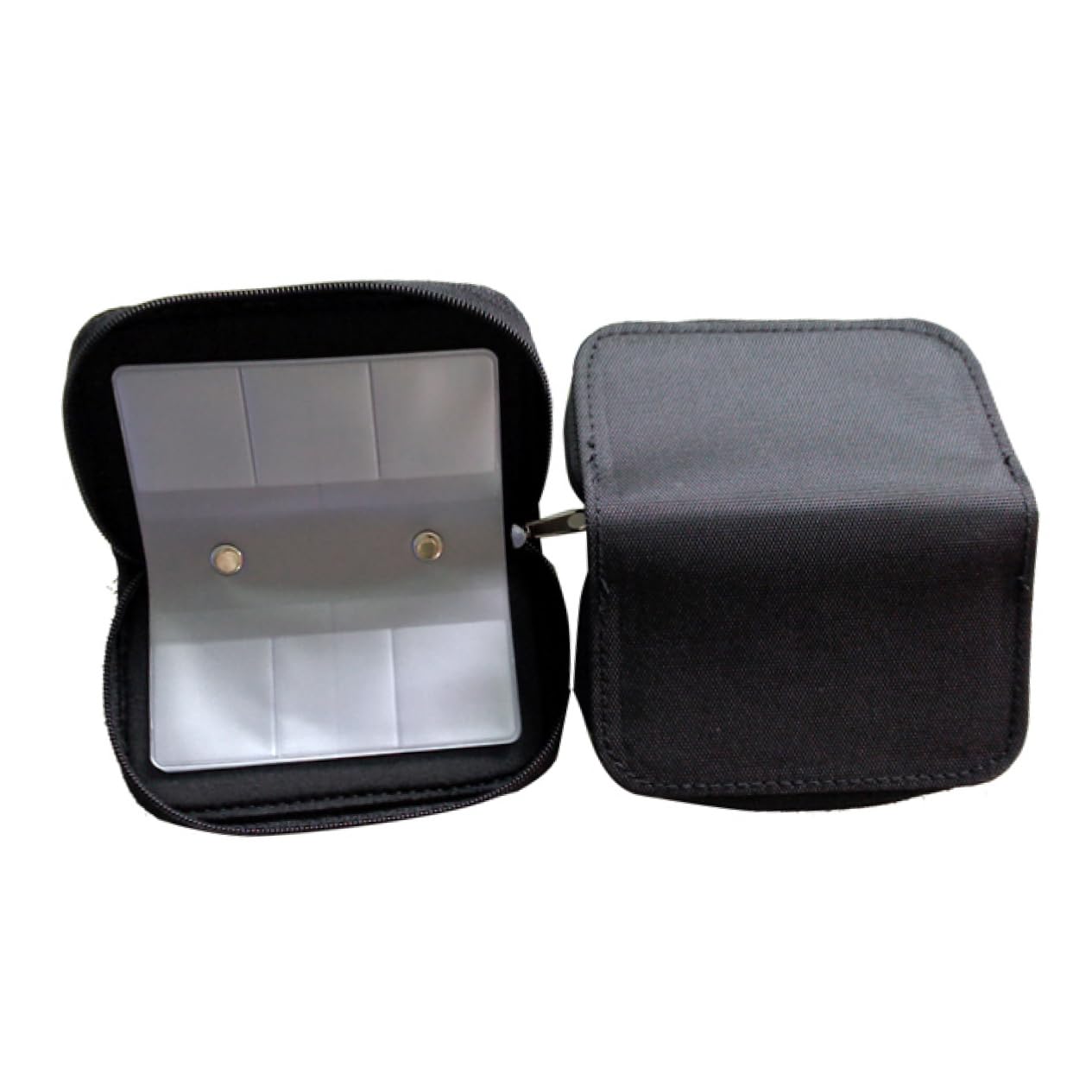 CIYODO Portable Slots Memory Holder Case for and Cards Water-Resistant Zippered Storage Pouch Protector for Organized Card Storage Black