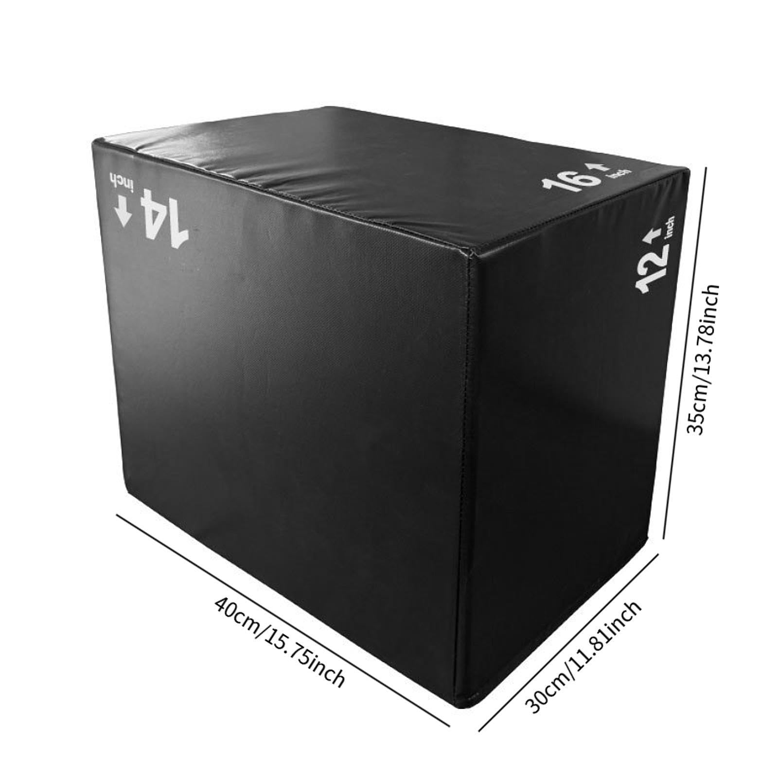 Plyo Box 60cm (24 inch) Sprungkasten für Krafttraining, Jumping Übungsbox aus stabilem Kunststoff für Fitnessstudio & Crossfit
