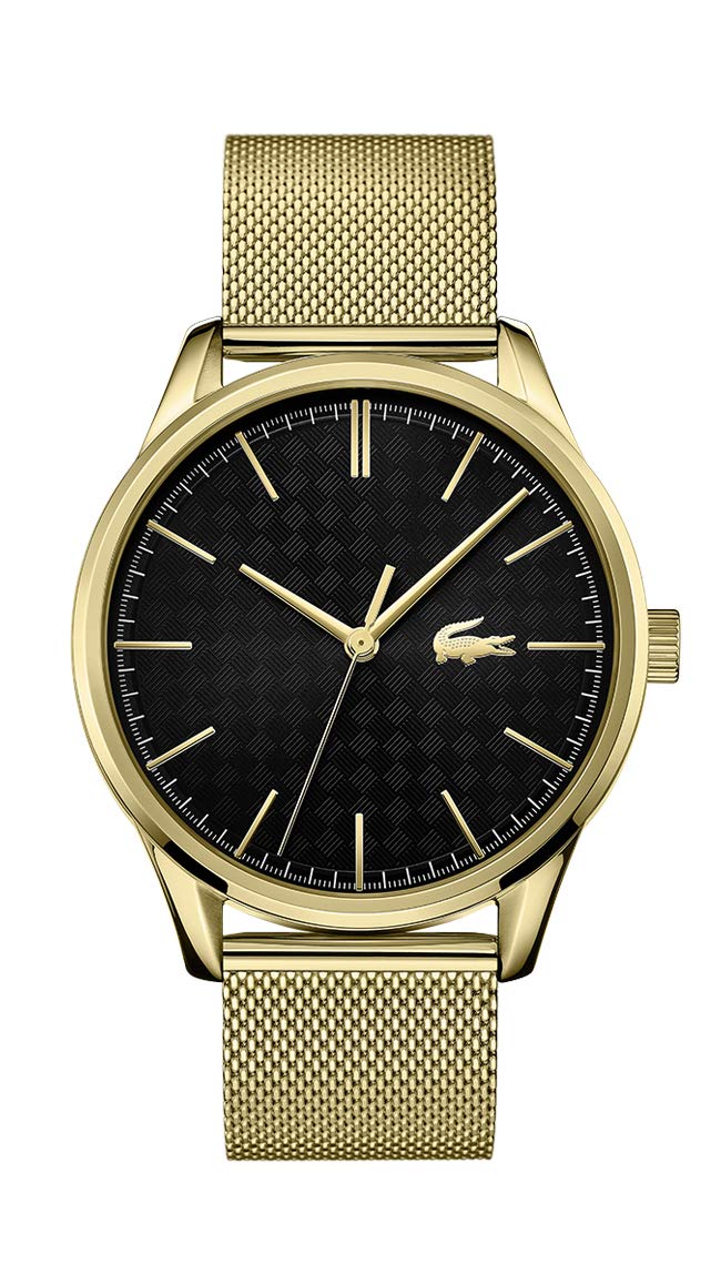 Lacoste Reloj Analógico de Cuarzo para Hombre Colección Vienna con Correa de Malla de Acero Inoxidable de Color Dorado - 2011104