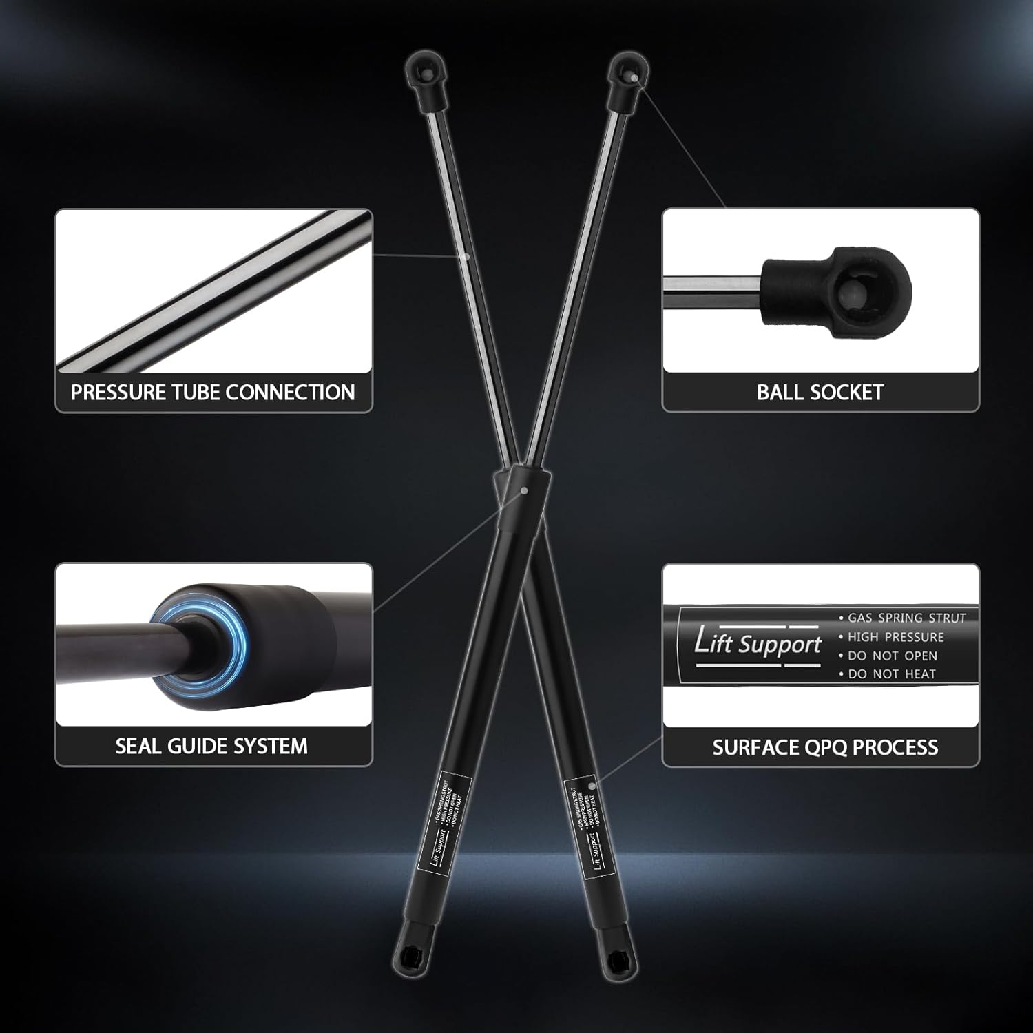 Rear Tailgate Trunk Lift Supports Gas Shock Struts Compatible with Toyota Venza 2009 2010 2011 2012 2013 2014 2015 2016 (2PC Set) OE#6680 689600T012