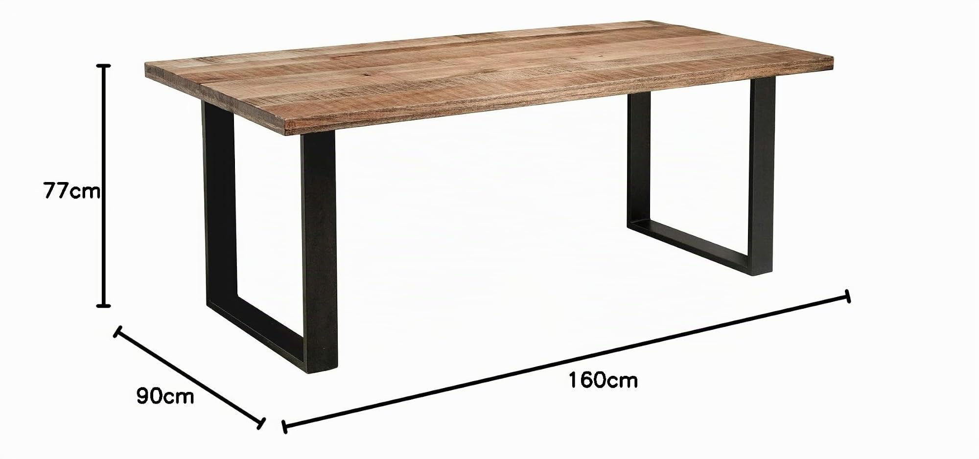 invicta INTERIOR Design Esstisch Iron Craft 160cm Mangoholz Holztisch Massivholz Konferenztisch Industrial Design