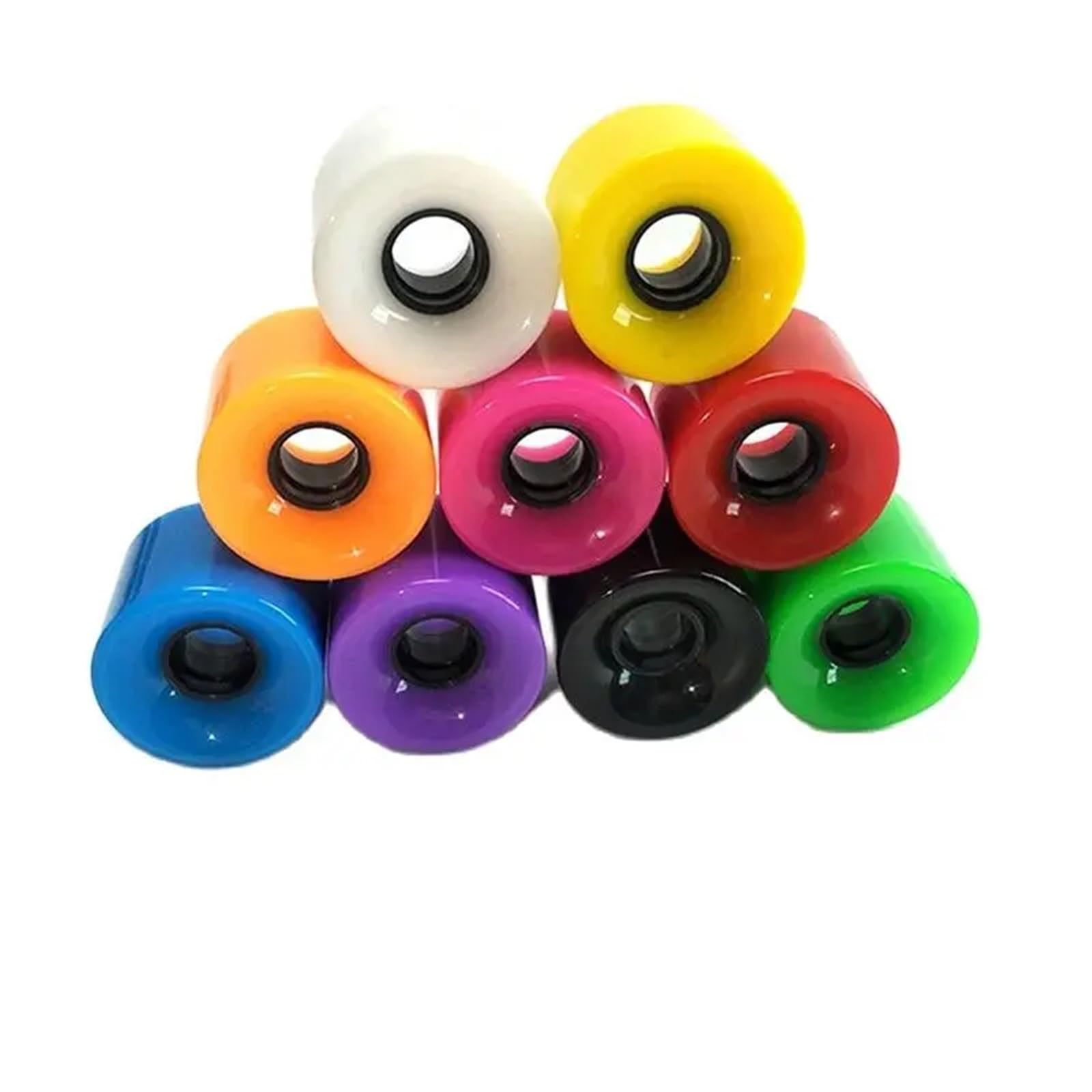 Lot de 4 roues de rechange pour skateboard électrique - Roues vierges - 78 A - En polyuréthane - 60 mm