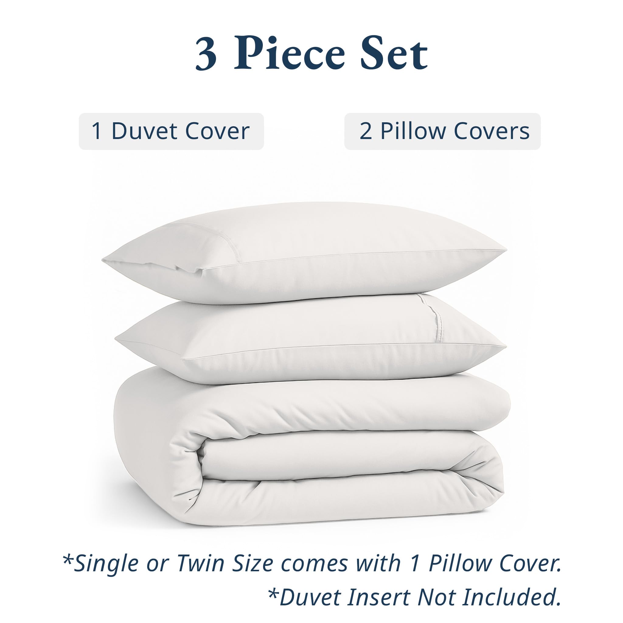 LANE LINEN King Size Duvet Cover Set White, 100% Organic Cotton Bedding 230x220cm - Image 4