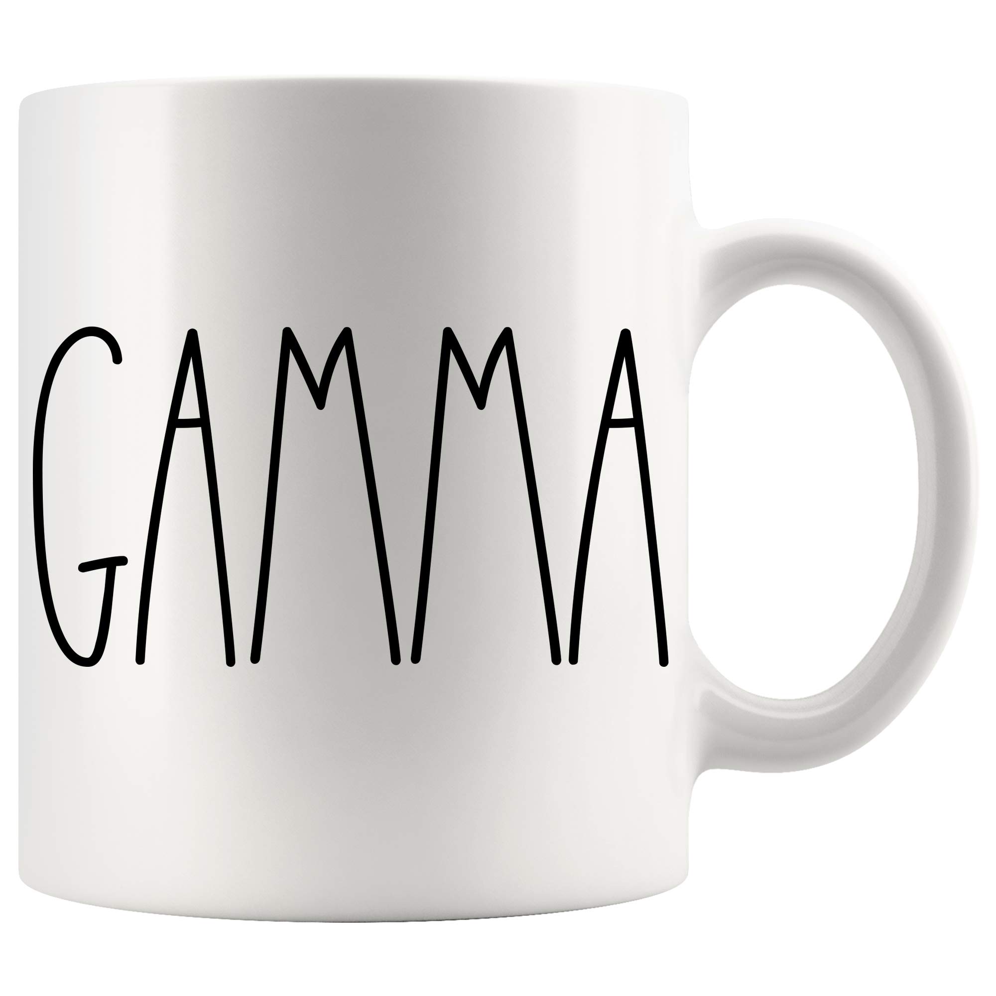 Gamma Mug | Gamma Rae Dunn Style Coffee Mug | Rae Dunn Inspired | Mother's Day/Father's Day | Family Coffee Mug For Birthday Present For The Best Gamma Ever Coffee Cup, 3PQ8G1CIXT-11oz, White