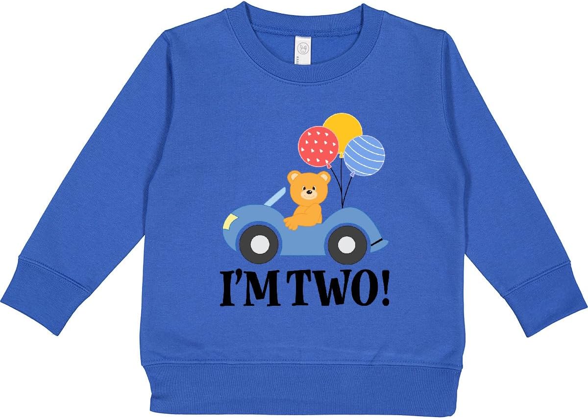 inktastic 2nd Birthday Bear 2 Year Old Boy Toddler Sweatshirt