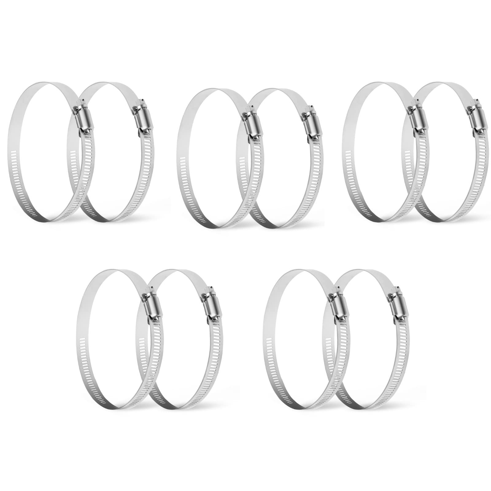 Bolton Tools 45/64" - 1-1/4" Stainless Steel Hose Clamp 100 Pcs