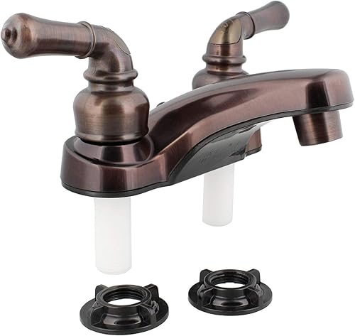 Miniatura 1 de Empire Faucets Grifo de lavabo RV – Grifo de baño de bronce de 4 pulgadas para fregadero de RV, aireador de ahorro de agua y asas de tetera