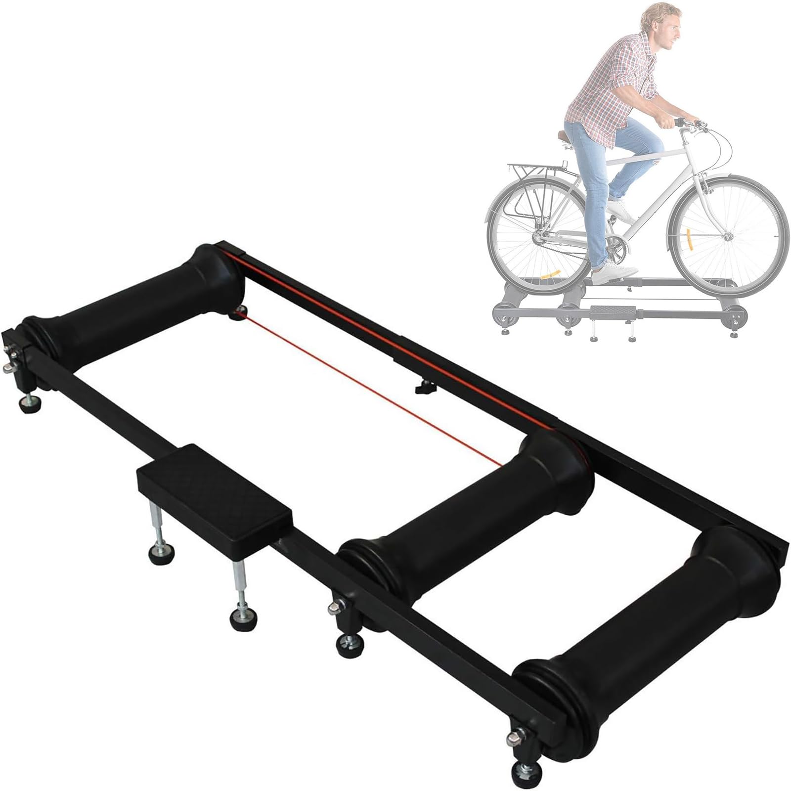 Rulli per bicicletta – Supporto portatile per esercizi a casa con rulli stabili per bici da strada e mountain bike