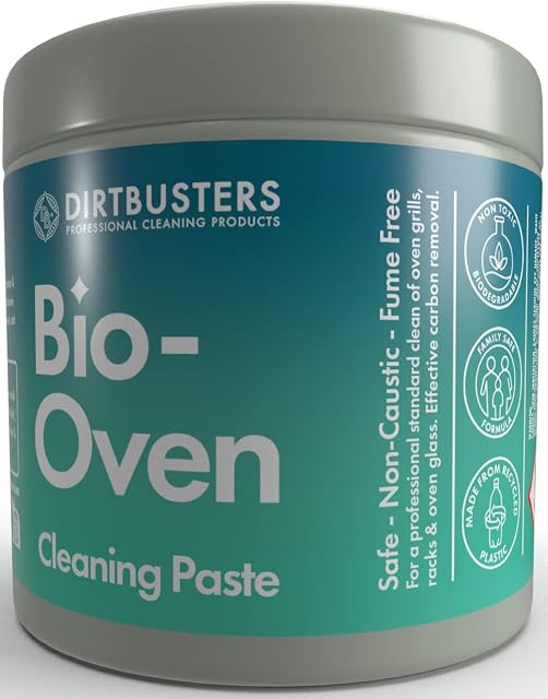 Dirtbusters Bio Oven Cleaner Paste Degreaser, Professional Non Caustic Safe Oven, Glass, Hob, Oven Tray, Oven Rack & Barbecue Grill Cleaning Solution In Recycled Plastic Packaging (500g)