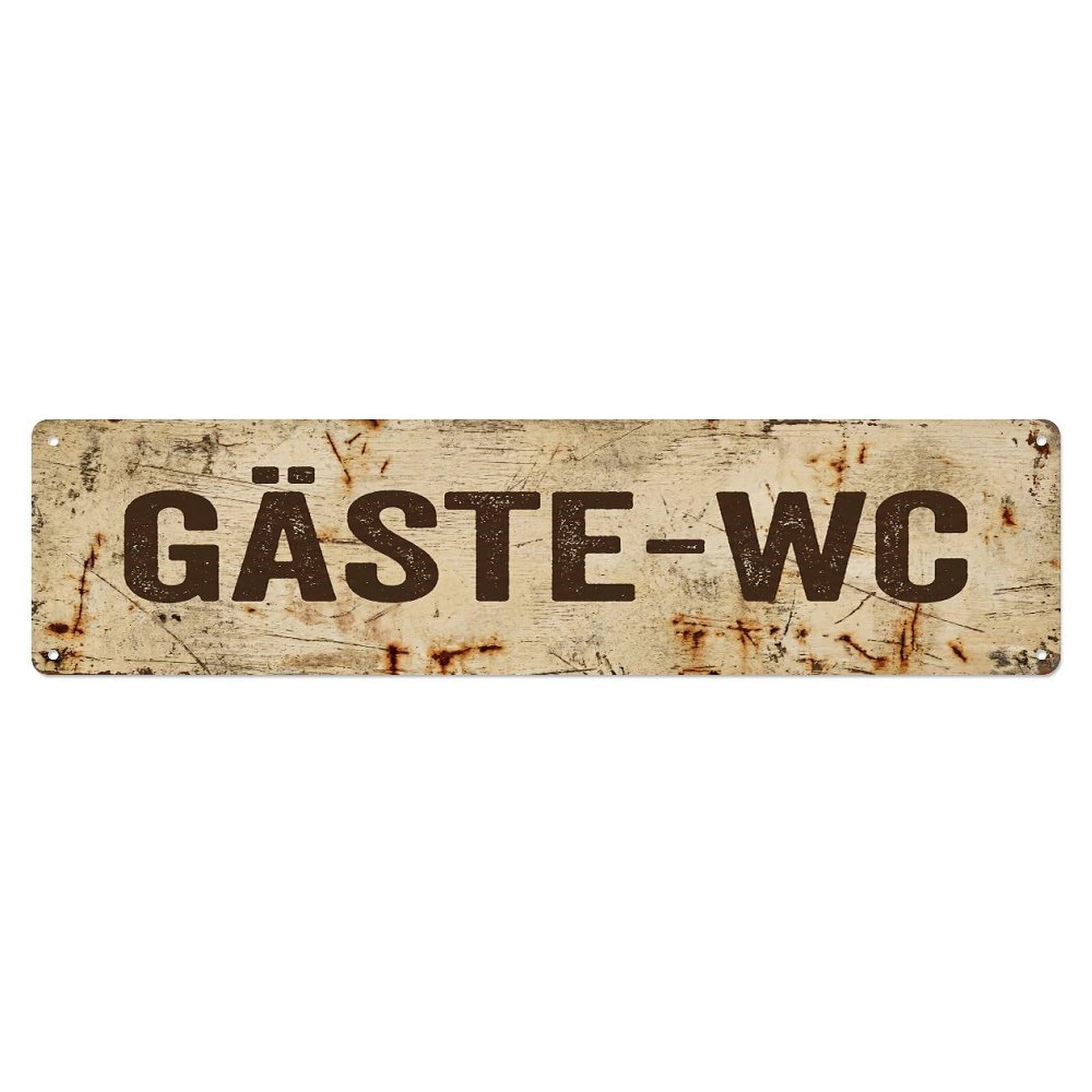 Weathered Bold Cottage Lavatory Toilet(WC) Door Metal Tin Sign Plaque Wall Decor for Cafe, Club Bar, Office, Home Garden Metal Poster 4x16Inch