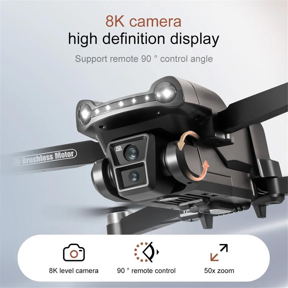 Single Battery,4K,dron v198 GPS MAX con cámara Profesional HD de 8k, 5g WiFi, cuadricóptero Plegable con láser sin escobillas y evitación de barreras.