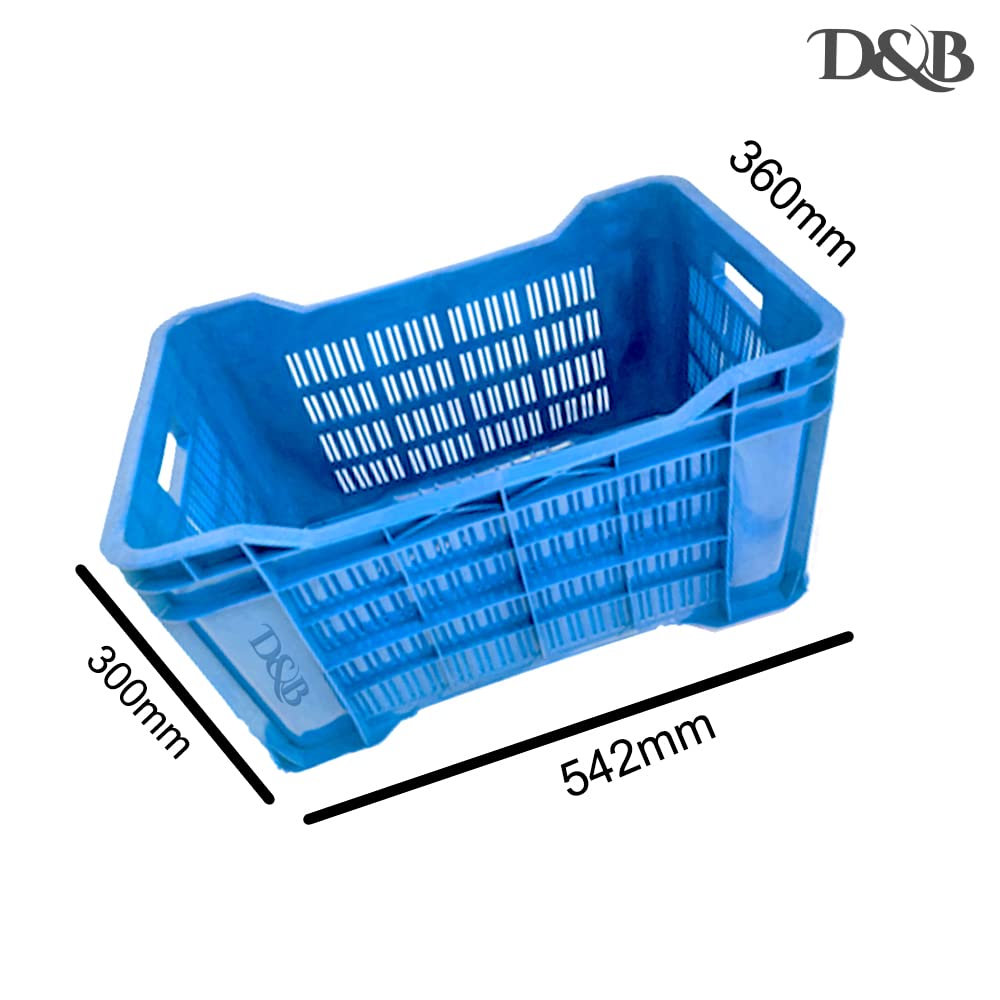 Buy D&B Plastic Storage Crates Heavy Duty Multipurpose Storage Crates